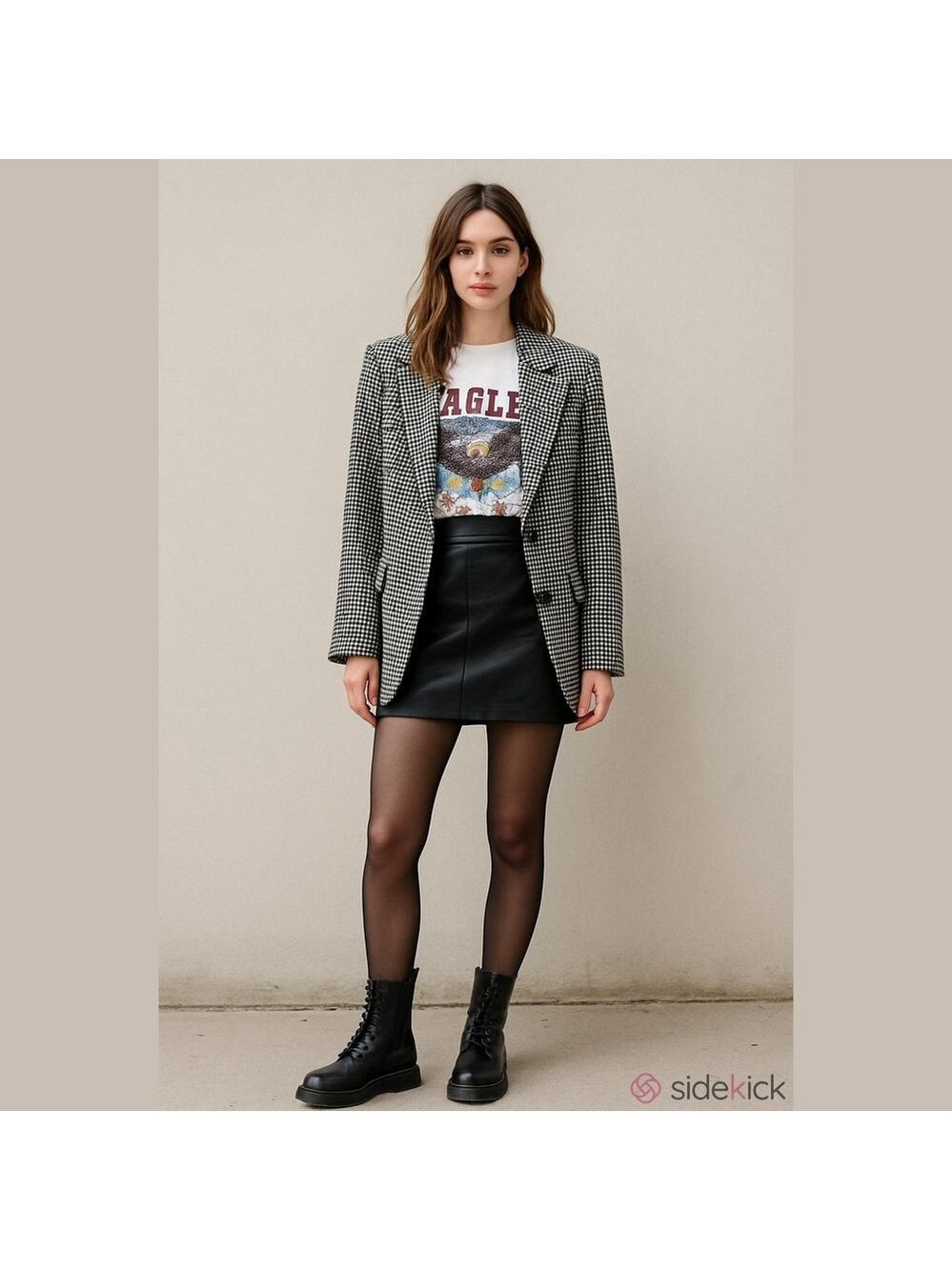 Retro 90's/Y2K Danier Black Leather Mini Skirt Size S